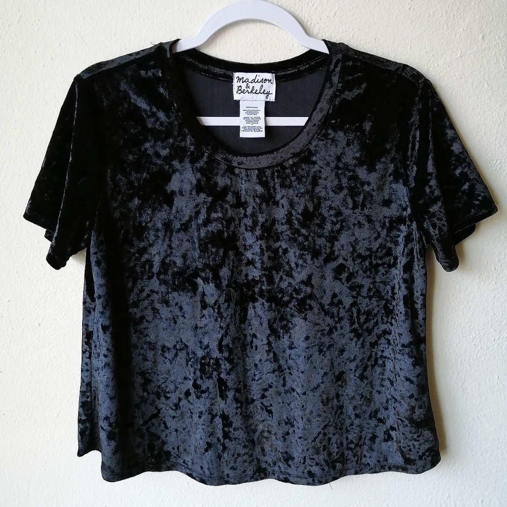 M&B Crushed Black Velvet Top